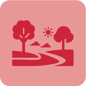 Icon das eine Landschaft zeigt
